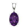 14K White Gold Amethyst Pendant