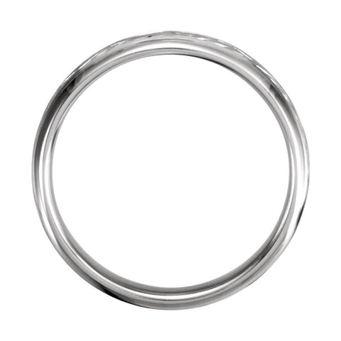 14k White Gold 7mm Hand Woven Comfort Fit Band, Size 9