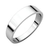 05.00 mm Flat Tapered Wedding Band Ring in 14k White Gold (Size 9 )