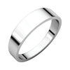 05.00 mm Flat Tapered Wedding Band Ring in 14k White Gold (Size 7.5 )
