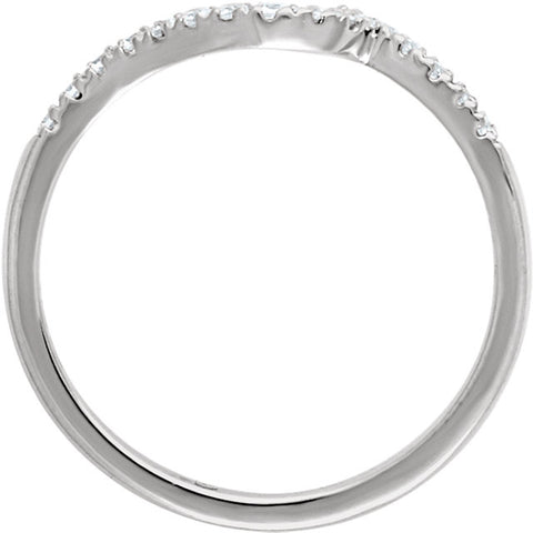 14k White Gold 1/6 CTW Diamond Band, Size 7