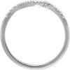 14k White Gold 1/6 CTW Diamond Band, Size 7