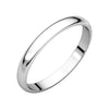 02.50 mm Light Half Round Band in 14K White Gold ( Size 4.5 )