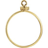Coin Edge Screw-Top Coin Frame Mounting in 14K Yellow Gold