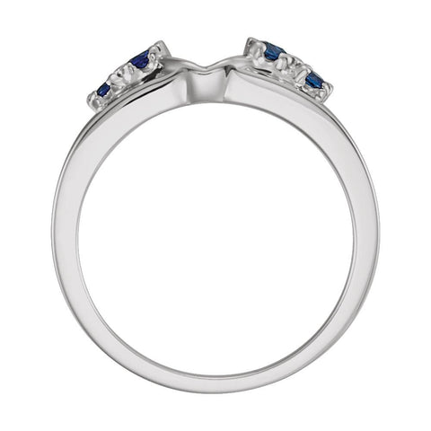 14k White Gold Wrap-Style Ring Enhancer, Size 7