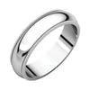 Comfort-Fit Milgrain Wedding Band Ring in Sterling Silver ( Size 7 )