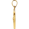 14k Yellow Gold 18mm Hollow Round St. Jude Medal