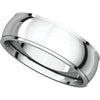 14k White Gold 6mm Comfort Fit Edge Band , Size 9