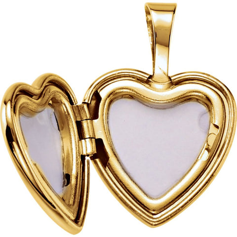 14K Yellow Gold-Plated Sterling Silver Primera Communion Heart Locket