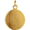 14k Yellow Gold 12mm Round St. Florian Medal