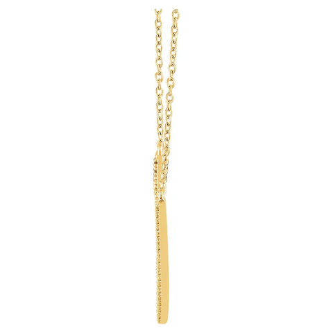 14k Yellow Gold 1/6 CTW Diamond "V" 16-18" Necklace