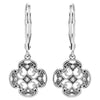 Sterling Silver .07 CTW Diamond Accented Lever Back Earrings