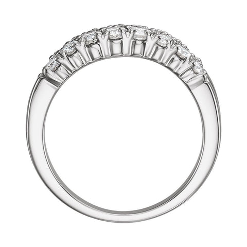 14k White Gold 1 CTW Diamond Anniversary Band, Size 7