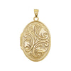 14K Yellow Gold Oval Embossed Locket