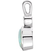 14k White Gold Opal & .02 CTW Diamond Bezel Set Pendant