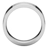 14k White Gold 8mm Flat Comfort Fit Band, Size 12