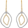 14k Yellow Gold 3/8 CTW Diamond Dangle Earrings