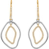 14k Yellow Gold 3/8 CTW Diamond Dangle Earrings