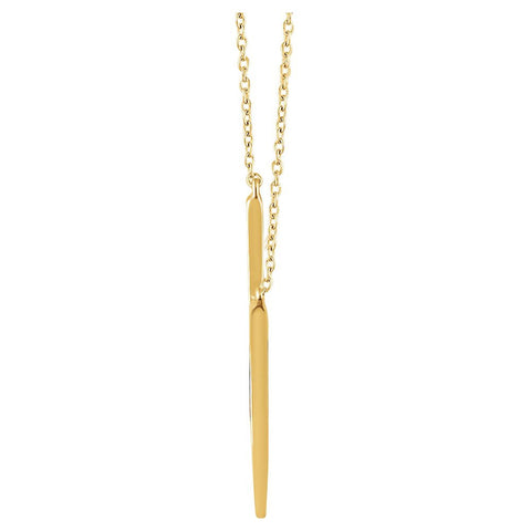 14k Yellow Gold "V" 16-18" Necklace