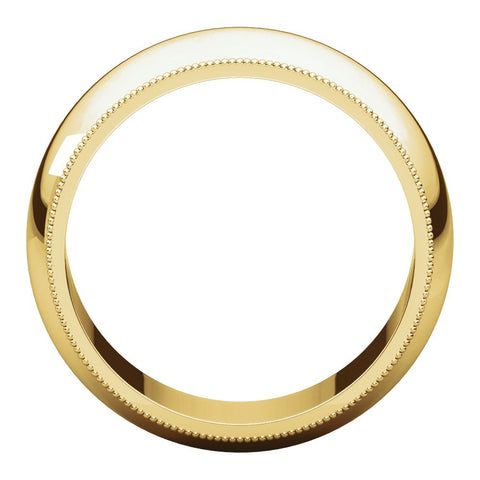 14k Yellow Gold 8mm Milgrain Band, Size 6.5