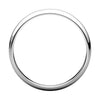 Sterling Silver 3mm Half Round Light Band, Size 7.5