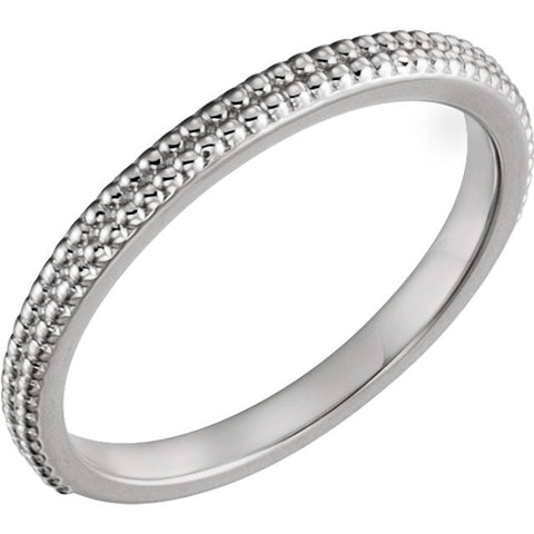 Sterling Silver Stackable Bead Ring, Size 7