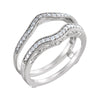 14k White Gold 1/4 ctw. Diamond Ring Guard, Size 7