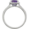 Sterling Silver Amethyst & .01 CTW Diamond Ring, Size 6