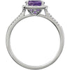 Sterling Silver Amethyst & .01 CTW Diamond Ring, Size 6