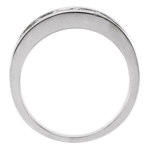 14k White Gold 8.25mm Men's Claddagh Band, Size 11
