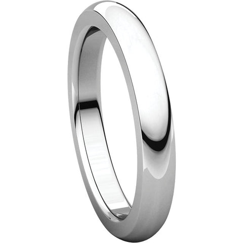 Platinum 3mm Heavy Comfort Fit Band, Size 7