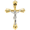 14k White Gold Crucifix Pendant