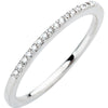 0.08 CTTW Diamond Wedding Band for Matching Engagement Ring in 14k White Gold ( Size 7 )