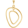 Open Silhouette Dangle Pendant in 14K Yellow Gold