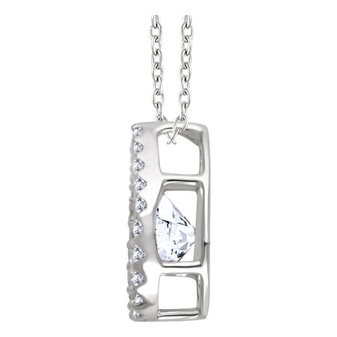 14k White Gold 1/3 CTW Diamond 16-18" Mystara® Necklace