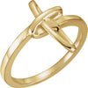 Cross Ring in 14k Yellow Gold ( Size 6 )