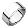 08.00 mm Flat Edge Band in 14K White Gold ( Size 7 )