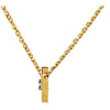 14k Yellow Gold .01 CTW Diamond Cross 18" Necklace