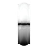 14k White Gold 6mm Half Round Edge Band, Size 8