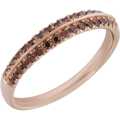14k Rose Gold Knife-Edge Anniversary Band, Size 7