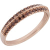 Knife-Edge Anniversary Band in 14k Rose Gold, Size 7