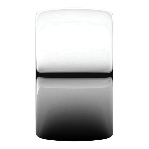 Sterling Silver 12mm Half Round Band, Size 9