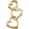 24.50 X 13.00 mm Metal Fashion Heart Pendant in 10K Yellow Gold