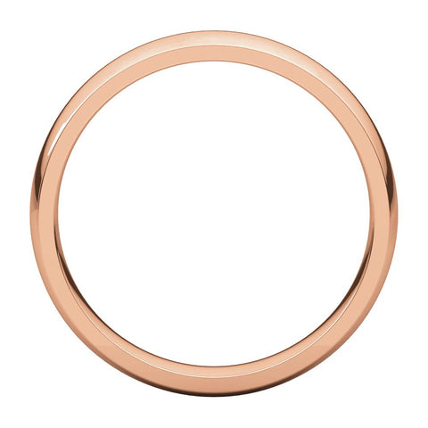 14k Rose Gold 4mm Light Comfort Fit Band, Size 6.5