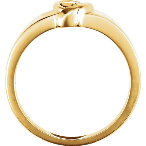 14k Yellow Gold Peg Engagement Base, Size 6