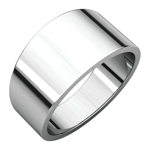 Sterling Silver 10mm Flat Tapered Band, Size 6