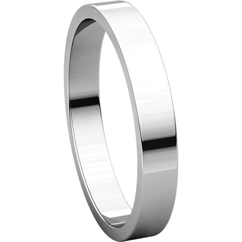 Sterling Silver 3mm Flat Band, Size 4.5