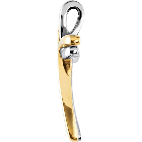 14k White/Yellow Gold Cross Pendant