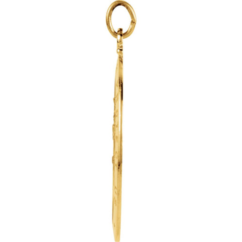 14k Yellow Gold 25x18mm Oval St. Christopher Medal