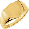 14k Yellow Gold Signet Ring for Men, Size 11